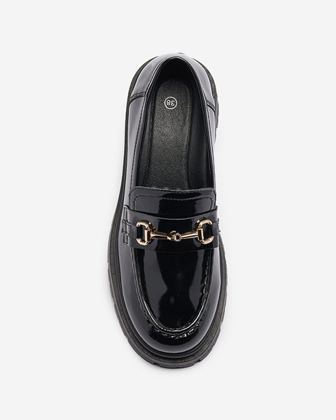 Mocassins noirs pour femmes avec ornement Avcelias - Footwear