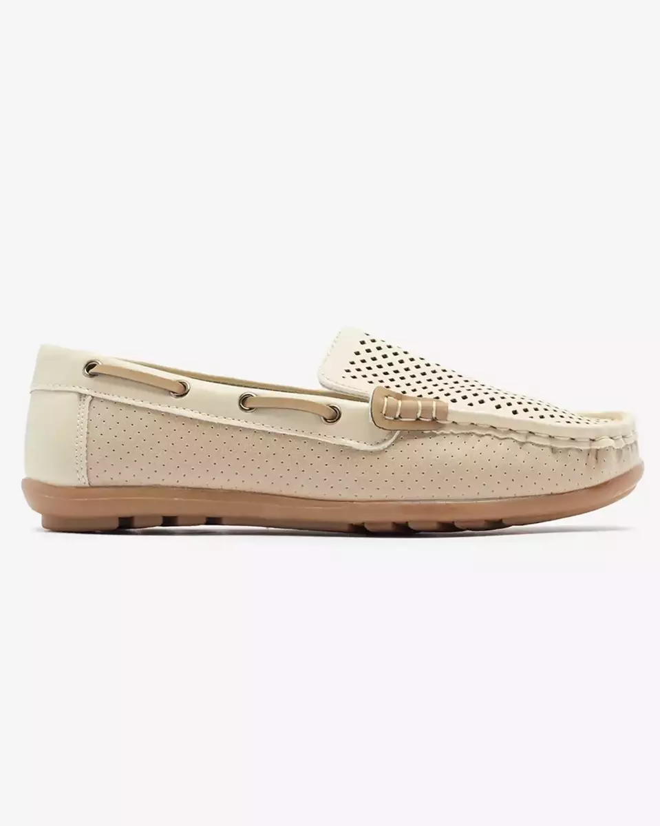 Mocassins pour enfants ajourés beige Nedda - Footwear