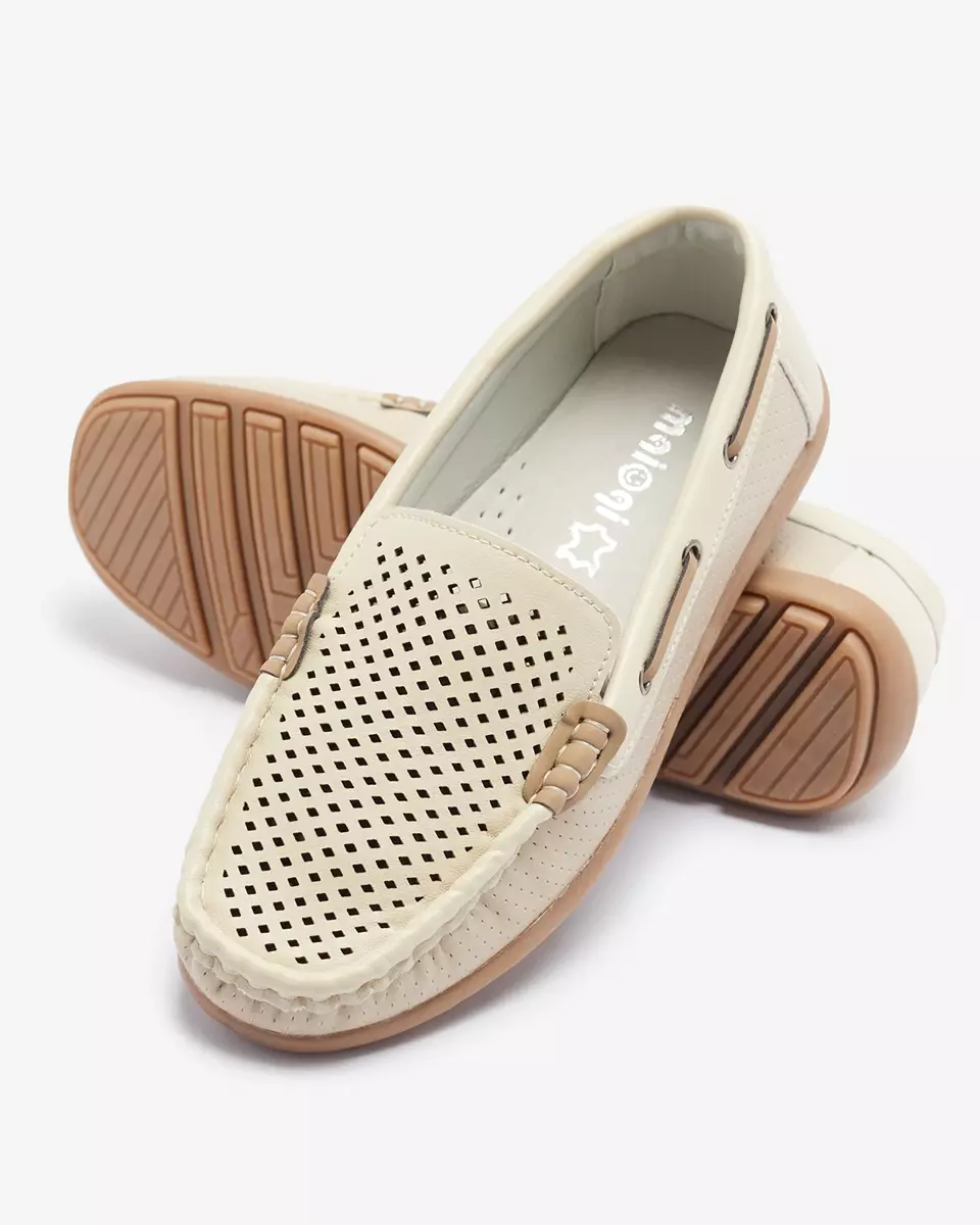 Mocassins pour enfants ajourés beige Nedda - Footwear