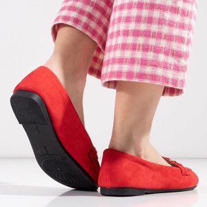 Mocassins rouges pour femmes avec décoration Jelina - Footwear