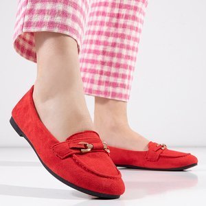 Mocassins rouges pour femmes avec décoration Jelina - Footwear