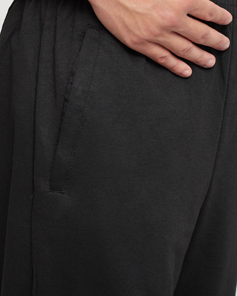 Noir Pantalon de survêtement droit avec poches pour homme - Vêtements
