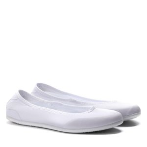 OUTLET Ballerines blanches en tissu Adoncia - Chaussures