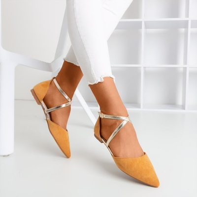 OUTLET Ballerines femme marron à talons plats Vosia - Chaussures