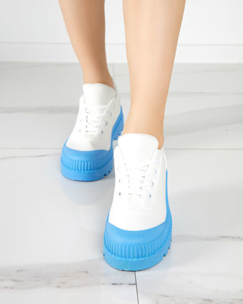 OUTLET Baskets blanches à semelle bleue pour femme Comp - Footwear