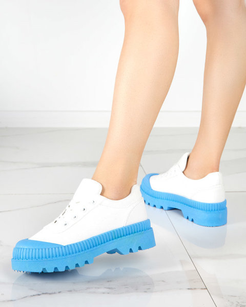 OUTLET Baskets blanches à semelle bleue pour femme Comp - Footwear