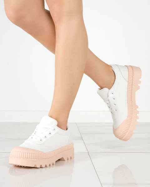 OUTLET Baskets blanches pour femme avec semelle Comp rose - Footwear