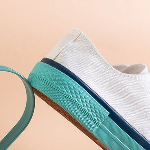 OUTLET Baskets blanches pour femmes à semelle bleue Werisa - Footwear