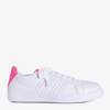 OUTLET Baskets blanches pour femmes avec inserts roses Xandra - Chaussures