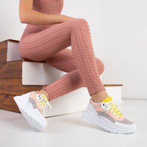 OUTLET Baskets de sport pour femmes roses et grises Dimidra - Footwear