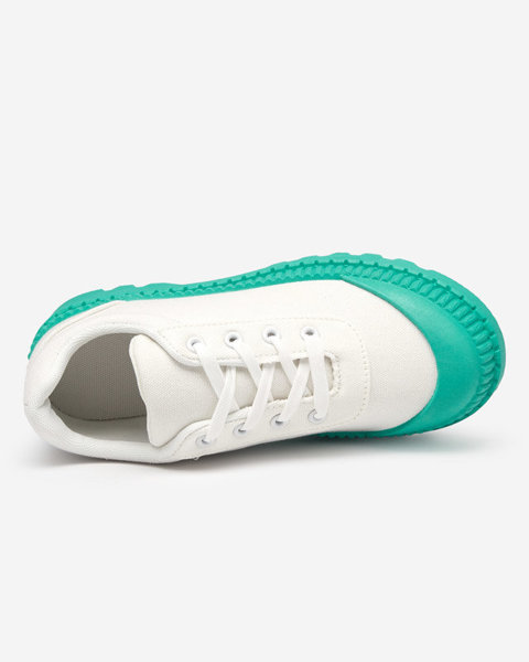 OUTLET Baskets pour femmes blanches avec semelle verte Comp - Footwear
