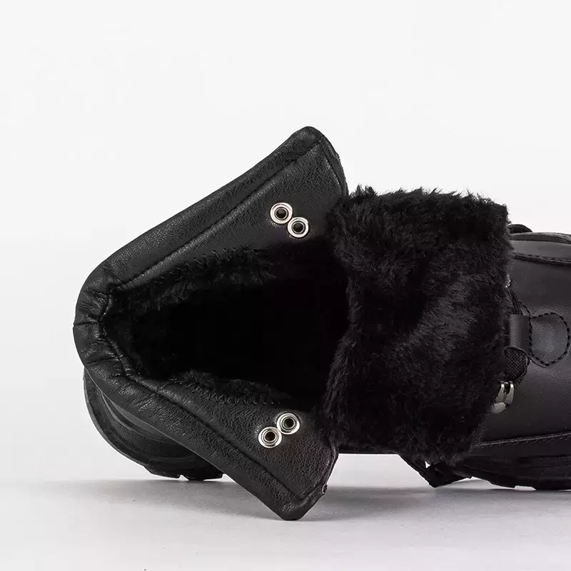OUTLET Bottes de neige en éco-cuir noir de Rueq- Footwear