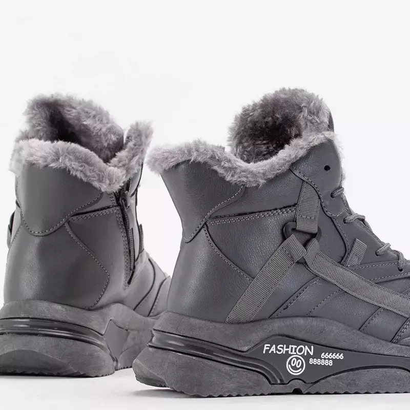 OUTLET Bottes de neige sport grises pour femme Amirshu - Footwear