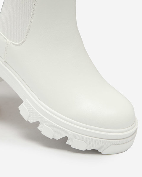 OUTLET Bottes hautes pour femmes en blanc Vyvieva- Footwear