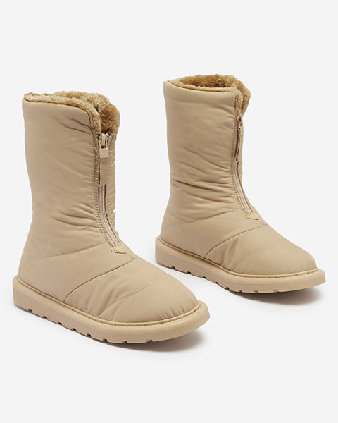 OUTLET Bottes pour femmes marron clair a'la bottes de neige Tirigga- Footwear