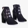 OUTLET Bottines femme noires à boucles Lardiano - Footwear