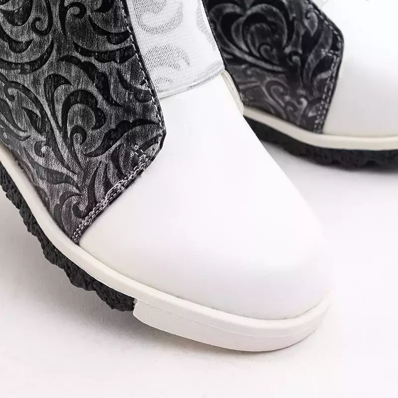 OUTLET Bottines fille blanches à motif oriental Gasly- Footwear
