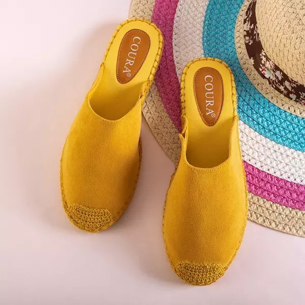 OUTLET Chaussons femme jaunes a'la espadrilles Toshiko - Chaussures