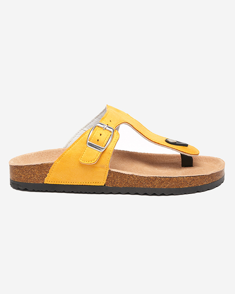 OUTLET Chaussures Sodifo en daim écologique pour femme jaune. Des chaussures