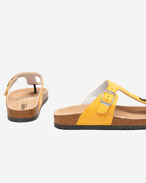 OUTLET Chaussures Sodifo en daim écologique pour femme jaune. Des chaussures