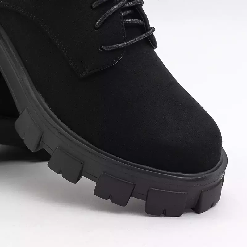 OUTLET Chaussures à lacets noires pour femmes Qasoti - Footwear
