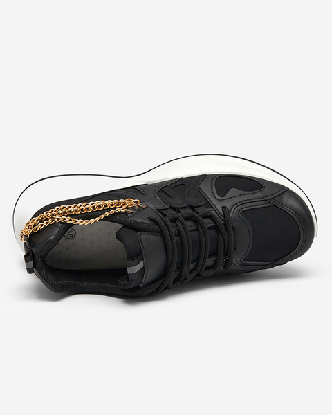 OUTLET Chaussures de sport femme noires avec chaînes Kermona - Footwear