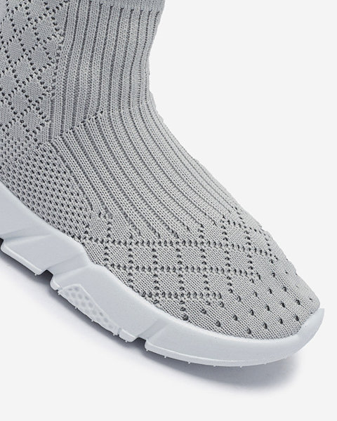 OUTLET Chaussures de sport gris clair à la cheville pour enfants Ovoy- Footwear