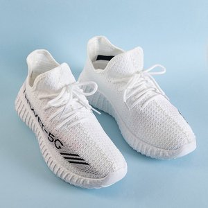 OUTLET Chaussures de sport pour femmes blanches avec inscriptions Ernestine - Footwear