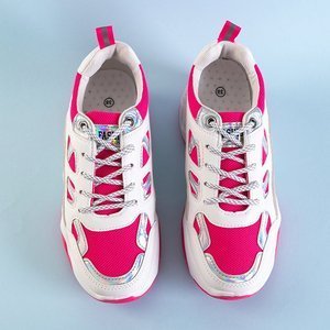 OUTLET Chaussures de sport pour femmes blanches et fuchsia Rebina - Footwear