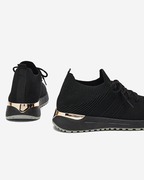OUTLET Chaussures de sport tissées noires pour femmes Ferroni - Chaussures