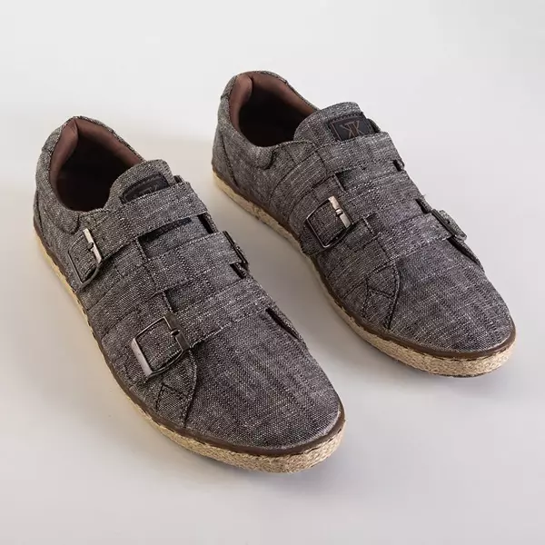 OUTLET Chaussures homme grises à boucles Betta - Footwear