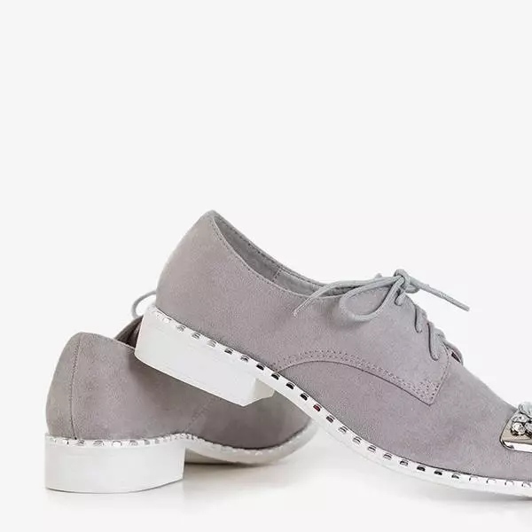 OUTLET Chaussures oxford nouées Scalinnea grises - Chaussures