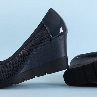 OUTLET Escarpins compensés bleu marine pour femmes Noemia - Chaussures