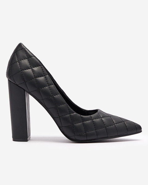 OUTLET Escarpins noirs pour femmes avec gaufrage Torosa- Footwear