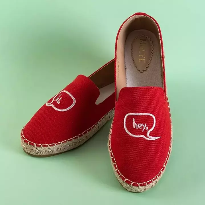 OUTLET Espadrilles Bahia rouges pour femme - Chaussures