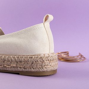 OUTLET Espadrilles beiges pour femmes à décor Tinika - Chaussures