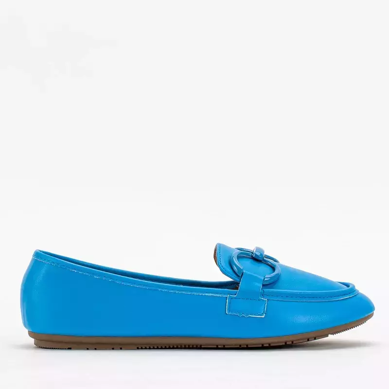 OUTLET Mocassins pour femmes bleus avec décoration Kanosi - Chaussures