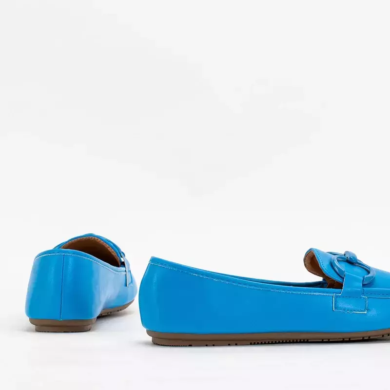 OUTLET Mocassins pour femmes bleus avec décoration Kanosi - Chaussures