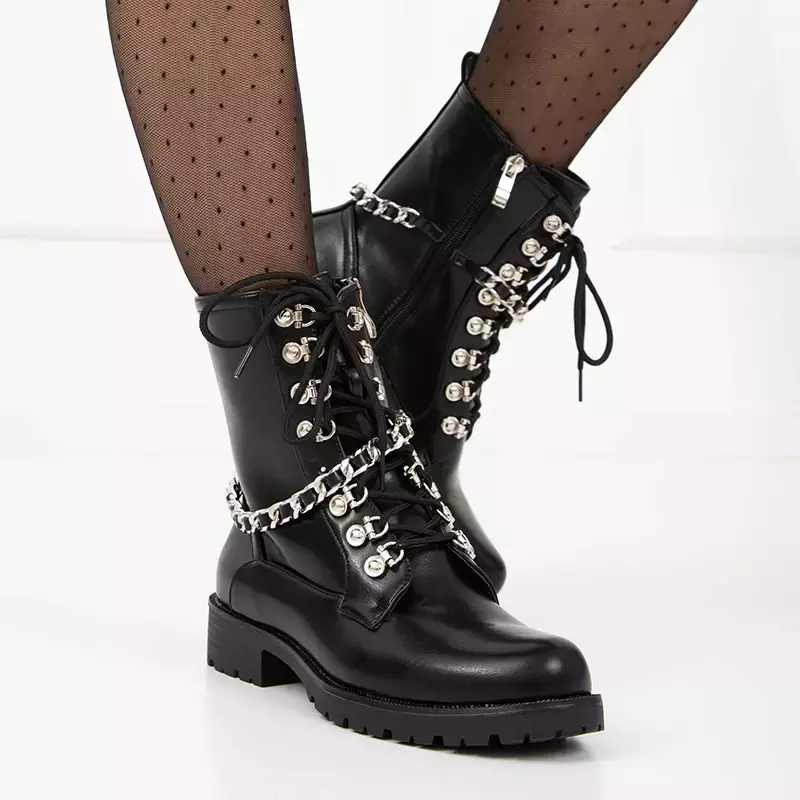 OUTLET Sacs femme noirs avec une chaîne Eksanti - Chaussures