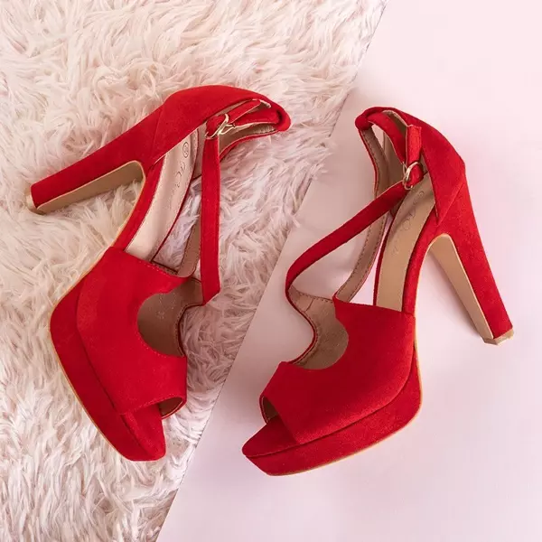 OUTLET Sandales à talons hauts rouges Nerona - Chaussures