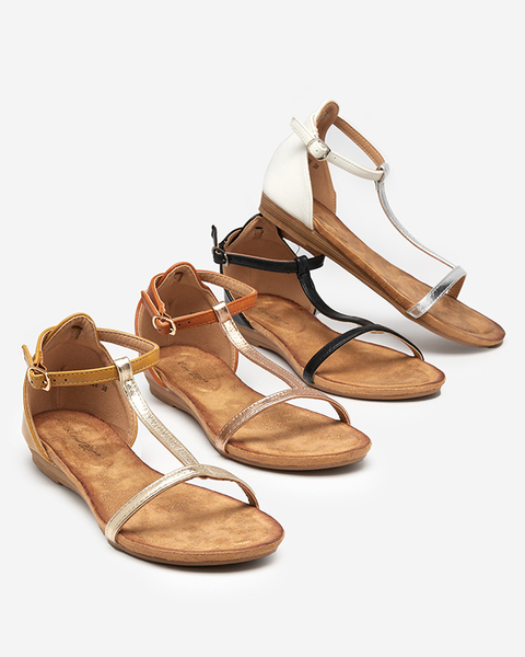 OUTLET Sandales blanches pour femme avec empiècement en éco-daim Selione - Chaussures