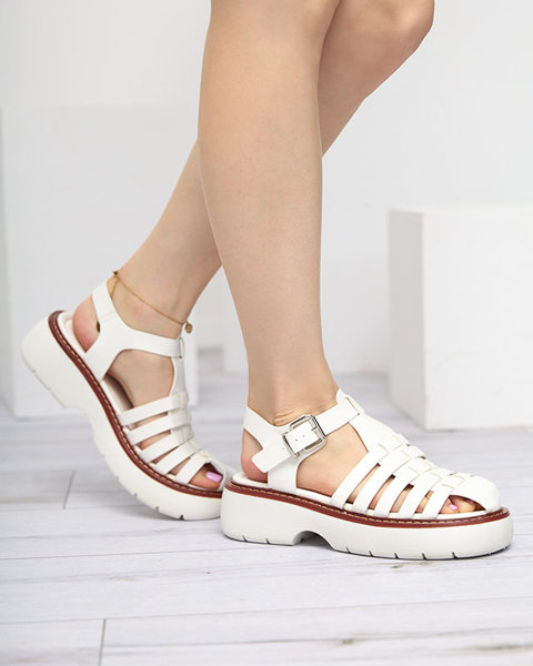 OUTLET Sandales blanches pour femme sur semelle massive Leteris - Footwear