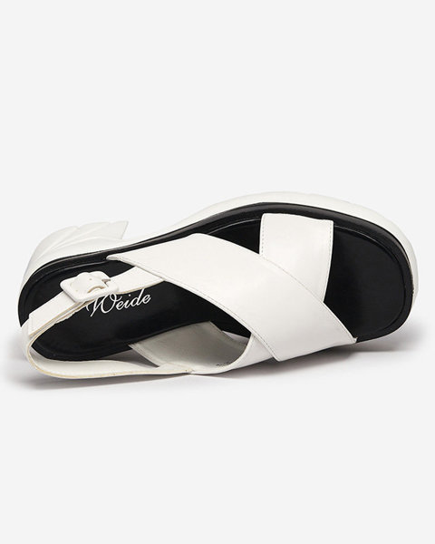 OUTLET Sandales blanches pour femme sur tige Feine épaisse - Footwear