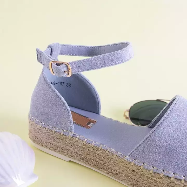 OUTLET Sandales compensées femme bleu Dalila - Chaussures