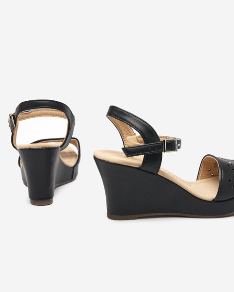 OUTLET Sandales compensées noires pour femme Bellomia - Footwear