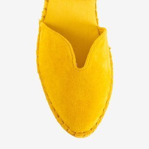 OUTLET Sandales femme jaune a'la espadrilles sur la plateforme Monata - Chaussures