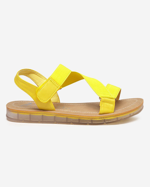 OUTLET Sandales femme jaunes à élastique Allab- Shoes