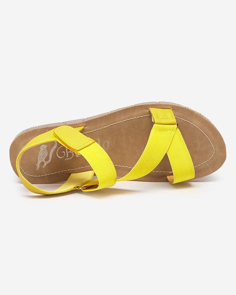 OUTLET Sandales femme jaunes à élastique Allab- Shoes