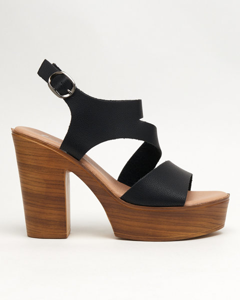 OUTLET Sandales noires pour femme sur tige haute Werisso - Footwear