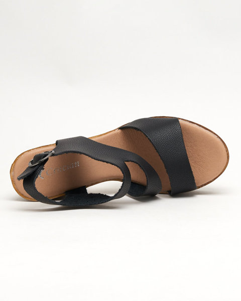 OUTLET Sandales noires pour femme sur tige haute Werisso - Footwear